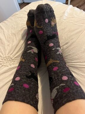 well worn alpaca wool socks
